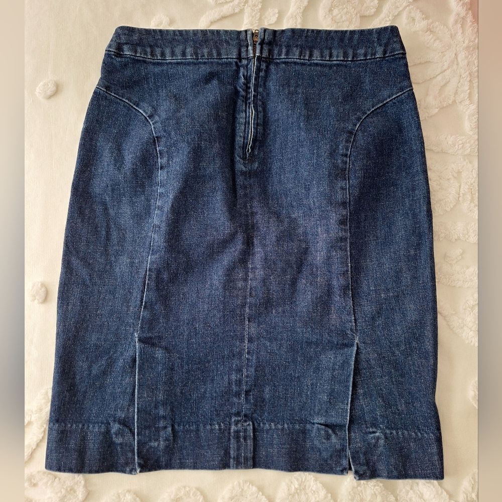 J.Crew 6 Denim Pencil Stretch Skirt - Picture 4 of 9